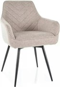 Scaun SERVIO, bej deschis - Brego 31, stofa clasica/metal, 55x58x88 cm