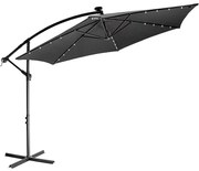 STILISTA Umbrelă de grădină LED cu mâner 3 m, antracit
