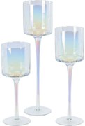 Set de sfeșnice decorative din sticlă Home andStyling, 3 bucăți