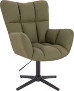 HR650CROSS Scaun Khaki Piele Ecologica Premium Soft cu Bază Neagră