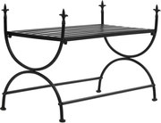 vidaXL Bancă în stil vintage, negru, metal, 83x42x55 cm