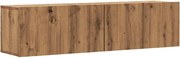 vidaXL Dulap TV perete, stejar artizanal, 120x30x30 cm, lemn prelucrat