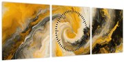 Tablou - Abstractizare în spirală (cu ceas) (90x30 cm)