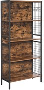 Biblioteca TAYLOR 5 rafturi 155x74 cm, rustic maro