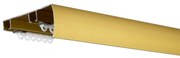 Sina perdea tavan aluminiu dubla,  aurie , cu toate accesoriile incluse, draperie - 300 cm