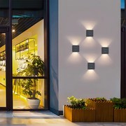 Brilagi - Aplica LED de exterior DOUBLERAY LINE, 6W, 230V, antracit, IP54