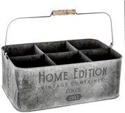 Ghiveci plante, Home Edition, metal, dreptunghiular, 36.5 x 23.3 x H 13.9 cm