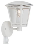Ecolite Z1503S-BI - Aplică perete exterior cu senzor LAURA 1xE27/60W/230V IP44
