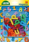 SET LITERE MICI MAGNETICE MULTICOLORE 36 PIESE 3 CM LUNGIME - LENA (LE65746)