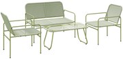 Outsunny Ratan Verde Balcon | Aosom Romania