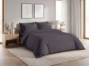 Lenjerie de pat din bumbac PLAIN BEAUTY gri inchis Dimensiune lenjerie de pat: 2 buc 60 x 70 cm | 200 x 220 cm