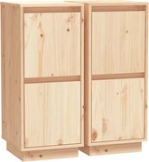 vidaXL Servante, 2 buc., 31,5x34x75 cm, lemn masiv de pin