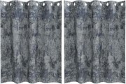 vidaXL Cortine din catifea 2 pcs Gri argintie 140 x 140 cm Catifea