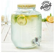 Borcan dispenser limonada, galben, sticla, 4 litri