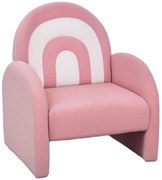 AIYAPLAY Scaun pentru copii canapea pentru copii sub formă de curcubeu, mini canapea din pluș pentru băieți și fete, roz | Aosom Romania