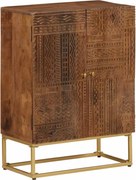 vidaXL Servantă, 55x30x76 cm, lemn masiv de mango și fier