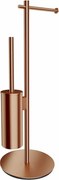 Suport hartie freestanding cu spatiu pentru perie cupru periat Omnires Modern Project