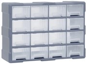 vidaXL Organizator cu 16 sertare medii, 52x16x37 cm