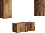 vidaXL Set comodă TV Pe perete 6 pcs Lemn vechi Lemn compozit