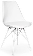 Set 2 scaune cu picioare din metal Bonami Essentials Eco, alb