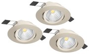 SET 3x corp de iluminat LED dimabil Eglo 900746 SALICETO 3xLED/6W/230V crom