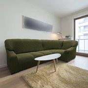 Nueva Textura Huse care se întind foarte bine NIAGARA verzi colţar (l. 340 - 540 cm)