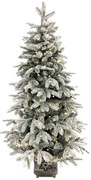 Brad artificial în ghiveci 3D Molid Arctic 120cm 200LED