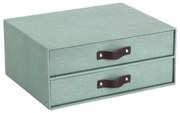 Organizator verde pentru sertar din carton Birger Canvas Paper Laminate – Bigso