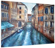 Tablou cu peisaj mediteraneen cu străduță curbată (70x50 cm), în 40 de alte dimensiuni noi