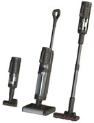 Aspirator vertical pentru curățare uscată și umedă 3in1 AENO ATC0001, 200W, Li-Ion 4000 mAh, 14 kPa, 1 l, Autonomie până la 45min, Auto-curățare, SMART, Negru/gri