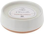 Lumânare repelentă Citronella, albă, 420 g, 12 x4,5 cm