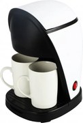 La mâna a doua: Cafetiera Rosberg R51170E, 450W, 250ml, 2 cani,Cafea macinata, Filtru permanent, Alb