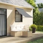 vidaXL Copertină retractabilă, antracit, 150x150 cm, țesătură și oțel