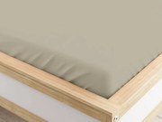 Cearsaf cu elastic din microfibra, culoare nisipie, 180x200 cm