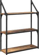 vidaXL Raft de perete Lemn Vechi 60 x 21 x 78,5 cm Lemn compozit