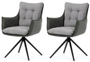 Set de scaune de sufragerie cu mecanism deîntoarcere DCH-D1345 GREY2, 2 buc.