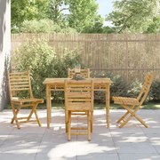 vidaXL Set mobilier de grădină, 5 piese, bambus