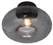 Plafoniera din sticla Brussels negru/ antracit