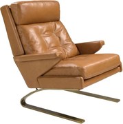 Fotoliu LUX design italian Cowhide camel