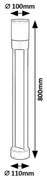 Lampă LED de exterior Rabalux 77132 LEITHA LED/12W/230V IP44 80 cm