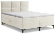 Pat boxspring bej cu spațiu de depozitare 180x200 cm Pakalana – Makamii