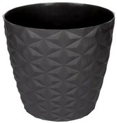 Ghiveci reciclat Crystal matt 16 cm,  antracit, 16 cm