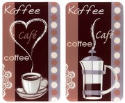 Plite de protecție din sticlă cu AROMĂ DE CAFE, 2 bucăți