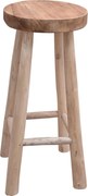 vidaXL Taburet de bar, lemn masiv de tec