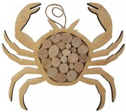 Decoratiune de perete din lemn de tanoak, 35 x 31 x 2 cm, Crab Mauro Ferreti