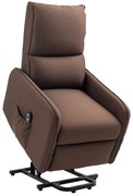 HOMCOM Fotoliu Electric de Relaxare cu Telecomandă, Suport pentru Picioare și Buzunar Lateral, 62x86,5x98 cm, Maro Închis | Aosom Romania