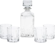 Decantor pentru whiskey, 900 ml, cu 4 pahare