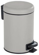 Coș de baie LEMAN MATT maro deschis, recipient pentru gunoi, 3 l, WENKO, taupe