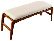 Bancă Touch Cream and Walnut