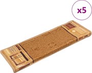 vidaXL Covorașe scări autoadezive ,5 buc., bej ,65x21x4 cm
